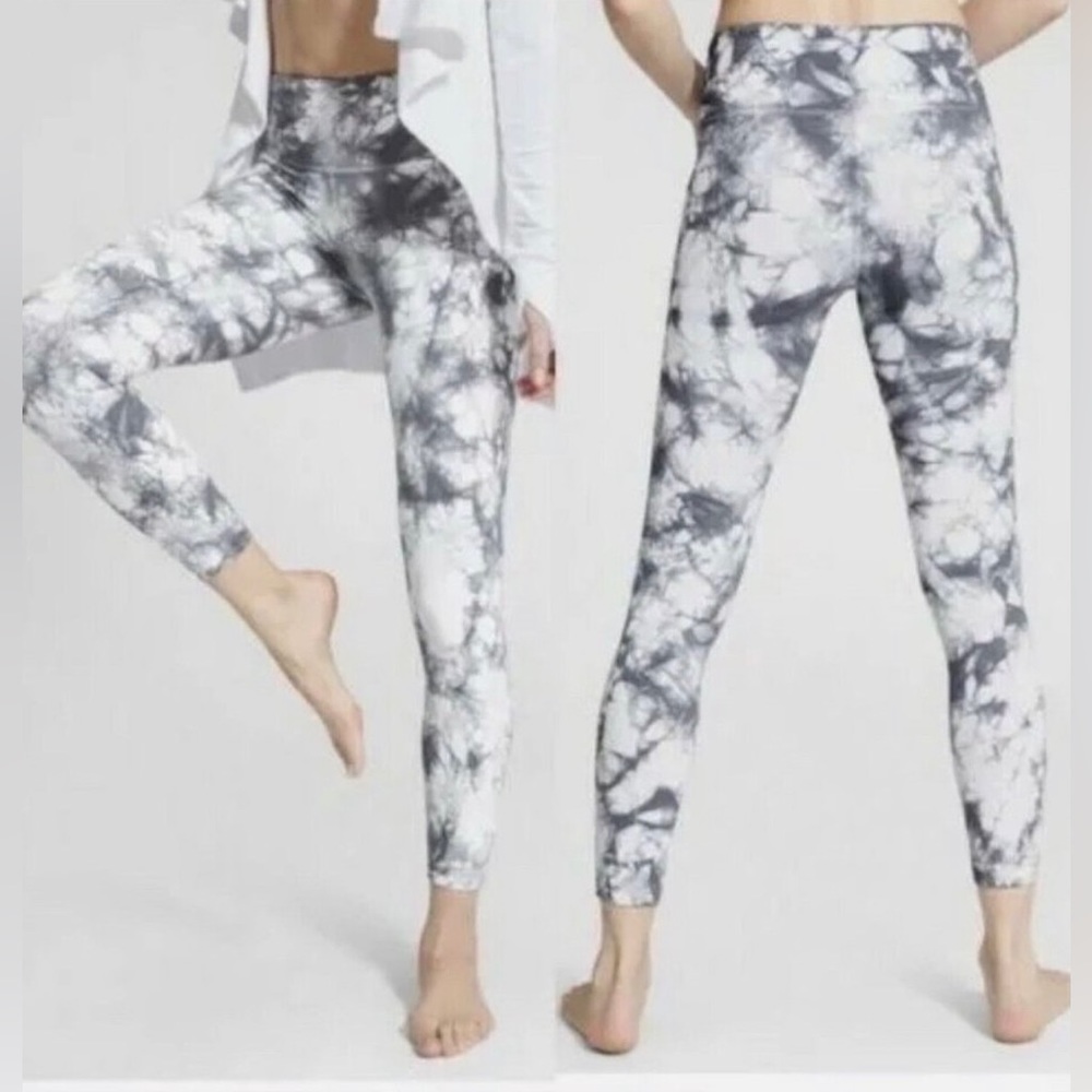 ATHLETA  Elation Snow Dye 7/8 Tights Opal High-Rise Waist Leggings WOMENS SMALL